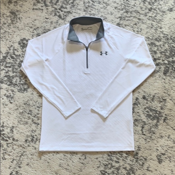 white under armour half zip